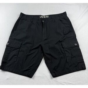 Lazer Co Cargo Ripstop Shorts Men's Size 38 Black